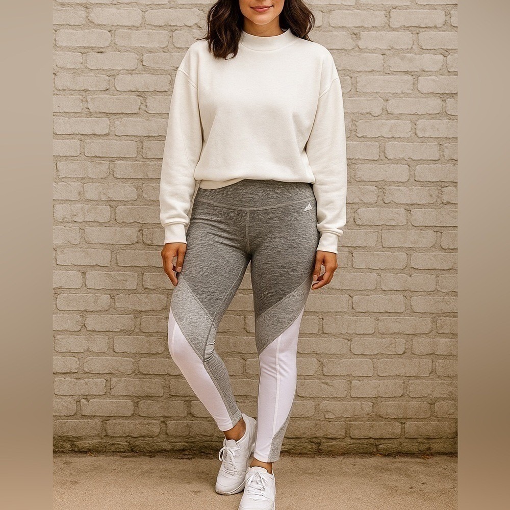 Avia White & Gray Running Pants Leggings